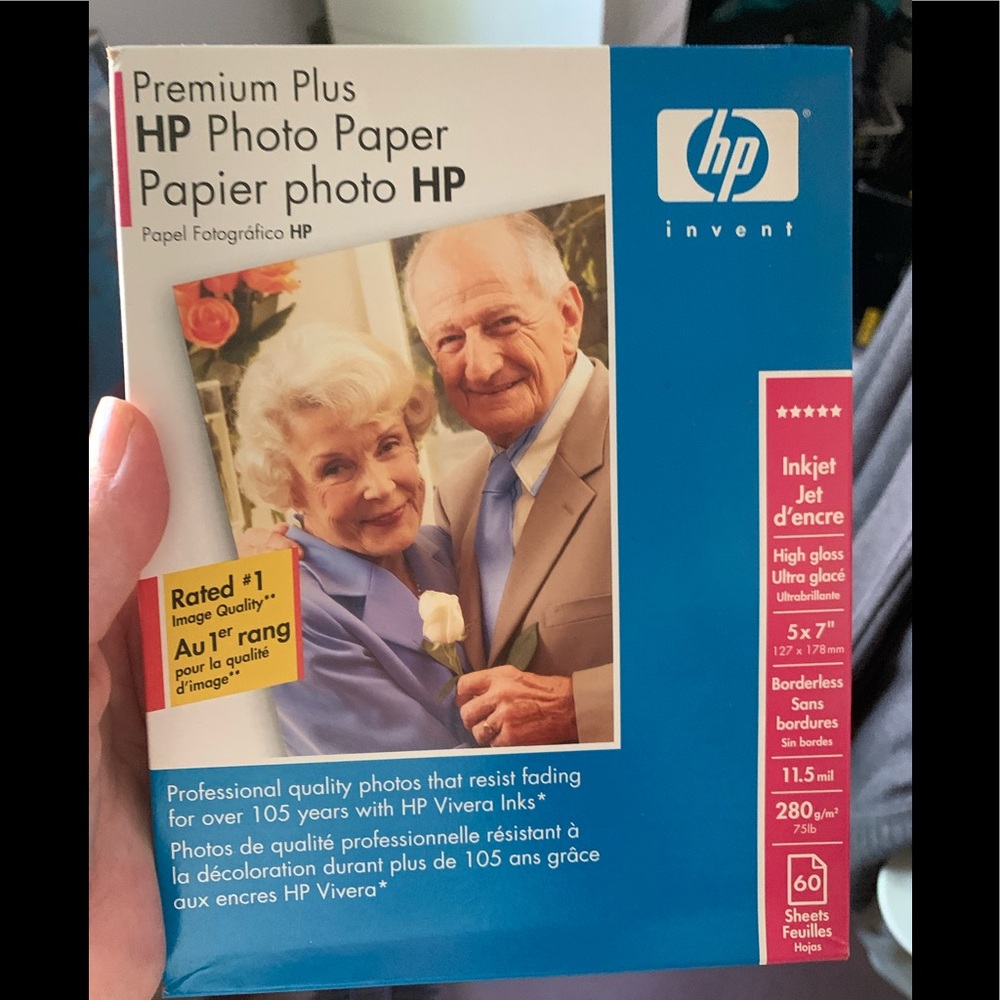 Eulid Packard premium plus high gloss photo paper. 60 sheets. Brand-new